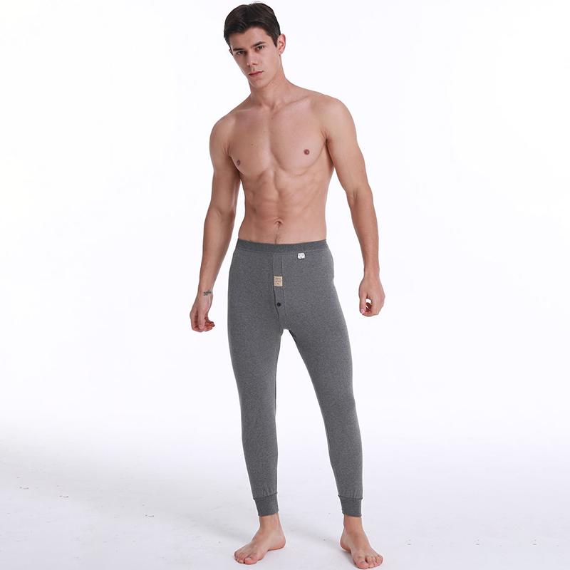 Men Winter Thermal Underwear Autumn Clothes Tight Pants Thicken Windproof Comfortable Soft Lining High Elasticity Wearable Spring Pajamas Sweatpants