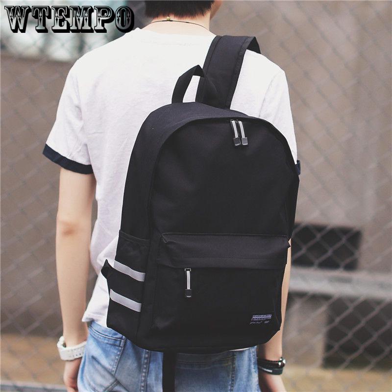 Men's backpack shoulder bag leisure travel bag high school students college bag canvas computer bag