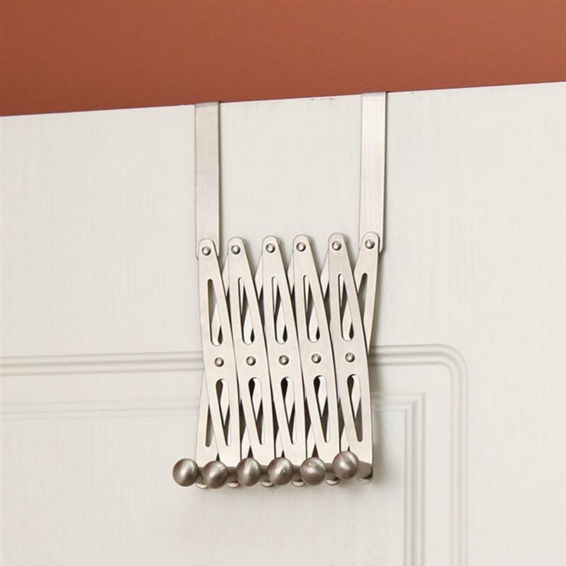 4-6 Hooks Flexible Back Door Hanger Rack Bathroom Kitchen Organizer Hooks Home Storage Rack Holder