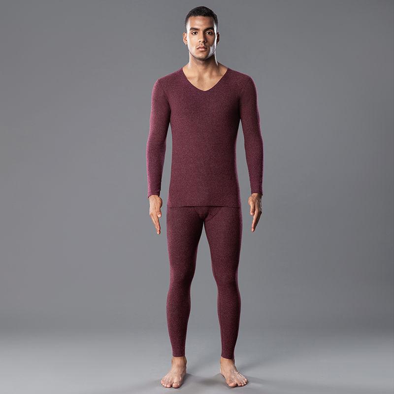 Thermal Underwear Men's Seamless Self-heating Thickening Plus Velvet De Velvet Thermal Clothing Suit Autumn Clothes Long Trousers Men's Winter