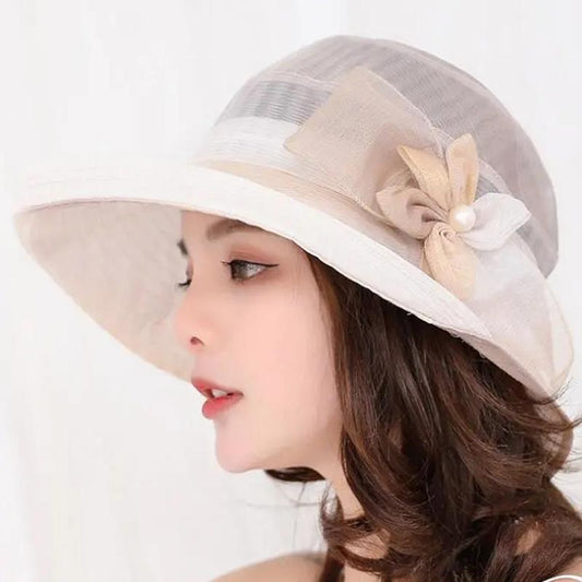 Women's Hat Sunscreen Big-edge Sunshade Hat Fisherman Hat Summer Thin Sun Hat Middle-aged and Elderly Mother Hat