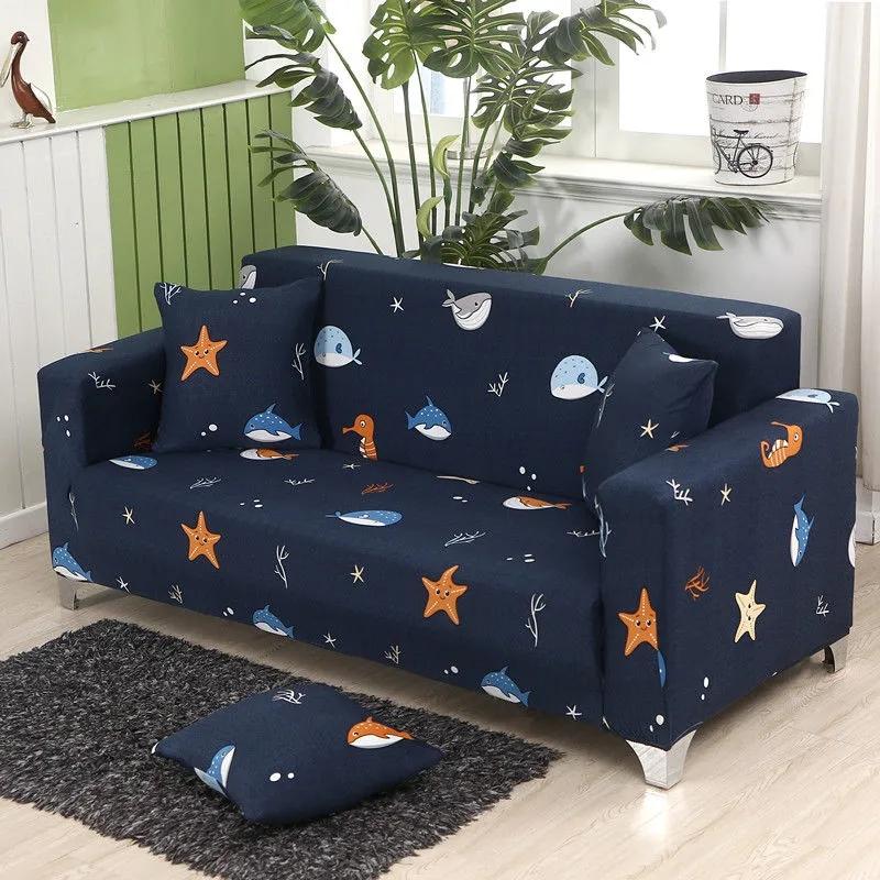 Elastic Sofa Cover for Living Room Covers for Couches Simple Casual Sofa Sets Anti Slip Flower Print 1/2/3/4 Seaters