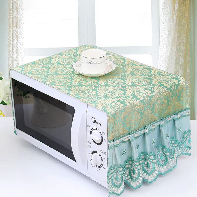 Luxury Dust Cover Microwave Oven Covers Lace Dust Cover Wear Resistant Cloth Dustproof Cloth Durable Kitchen Decoration