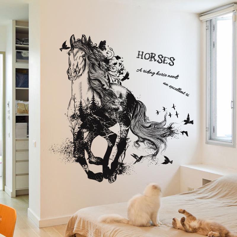 Cartoon Wall Added to the Living Room TV Sofa Background Decoration Removable Painting Wallpaper