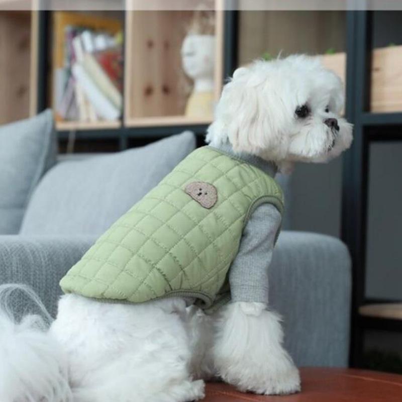 Autumn Winter Cotton Vest for Pet Bichon Teddy Pomeranian Cat Small Dog Puppy Warm Thick Vest Clothes Pet Doggy Sleeveless Jacket Coat Pet Supplies