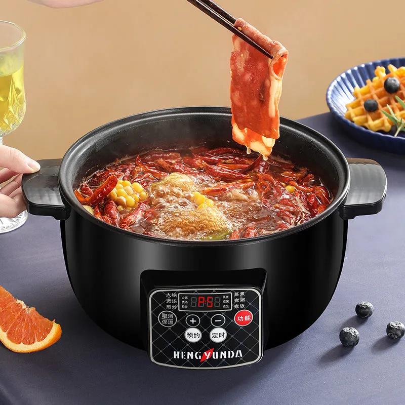 Electric Frying Pan Multifunctional Electric Heating Pot Household Dormitory Electric Frying and Cooking Integrated Pot Non-stick