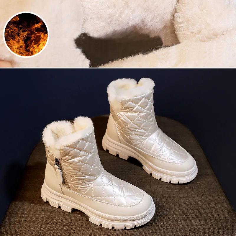 Thick-soled Snow Boots Women's Waterproof Winter Plus Velvet Cotton Shoes Wild Warm Cotton Boots Martin Short Boots