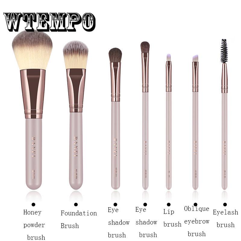 7 Pcs  Pattern Makeup Brush Set Women Eye Eyeshadow Brushes Cosmetic Kit Make Up Tool Accessories