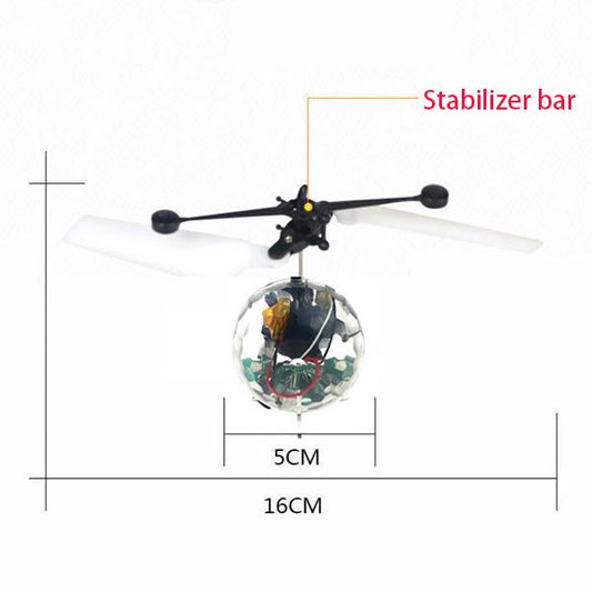 Mini Children Flash Flying Ball Colorful Shinning Light LED Remote Control Aircraft Crack Planet Toy