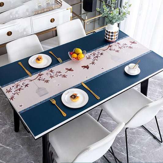 PVC Soft Glass Tablecloth Rectangular Table Mat Anti-scald Water-proof Oil-proof Disposable Coffee Table Table Mat Tablecloth