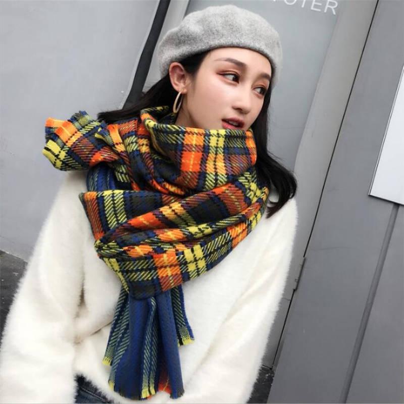 Scarf for Women Plaid Bufandas Mujer Warm Scarf Women Winter Scarves Shawls Stoles Blanket Scarf