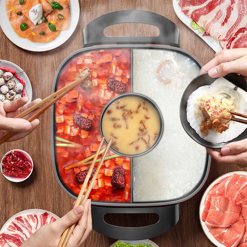 Electric Cooker Household Electric Pot Multi-function Cooking Pot All-in-one Electric Frying Pan Roasting Non-stick Pan