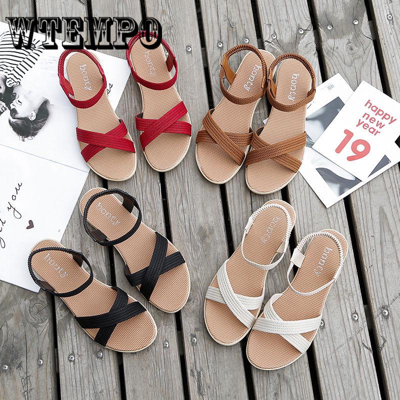 Single Shoes Summer Sandals Women Vintage Flat Sandals Comfortable