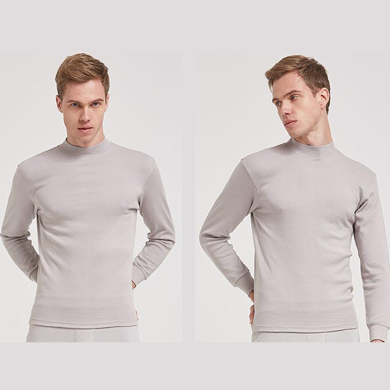 Men Winter Autumn Thicken Thermal Underwear Tight Tops High Elasticity Wearable Comfortable Versatile Pajamas Spring Long Sleeve Clothes Breathable