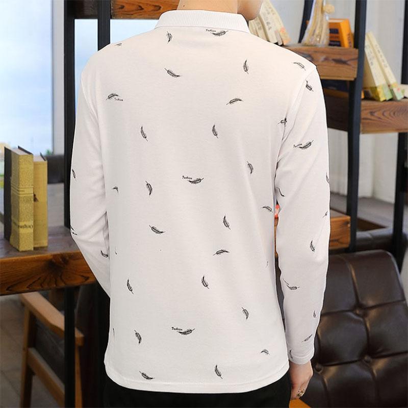 Autumn Men's Long-sleeved Polo Shirt Shirt Collar Trend All-match Blouse Suitable for Young and Middle-aged Men