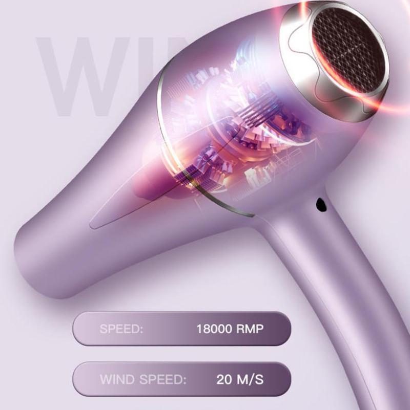 1200W Hair Dryer Set Blu-ray Hair Care Hot/cold Hair Dryer High-power Silent Haircutting Equipment