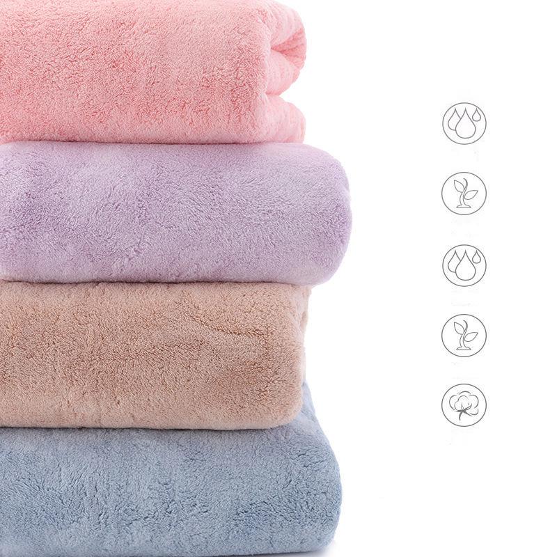 Bath Towel Female Household Non-pure Cotton Absorbent Quick-drying No Lint Adult Blanket Thick Oversized Towel Soft Quilt Fabric