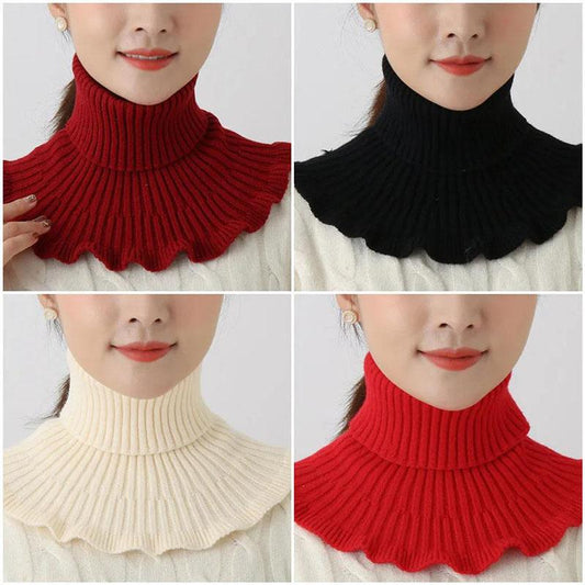 Bib Women's Hood Autumn and Winter Warmth Collar All-match Fake Collar Knitted Turtleneck Wool Collar