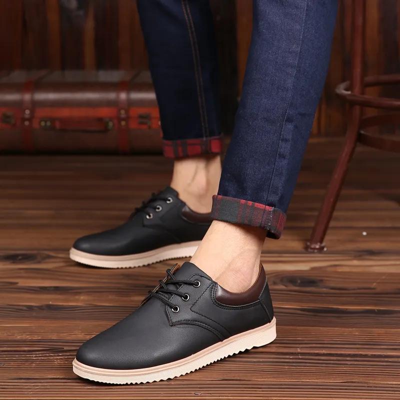 Men's Leather Shoes Casual Shoes Trend Sneakers All Match Non-slip Breathable Sneakers High Quality Sports Shoes