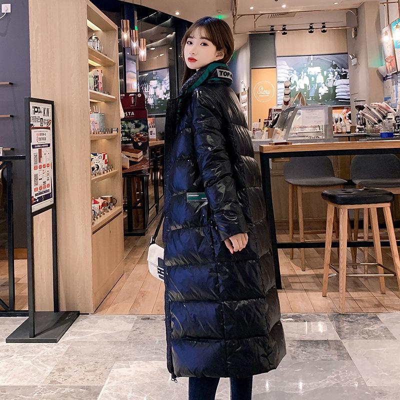 Women's Coat Smooth Down Jacket Women's Long Coat Hooded Parka Coat Thick Winter Jacket Women's Coat Oversize