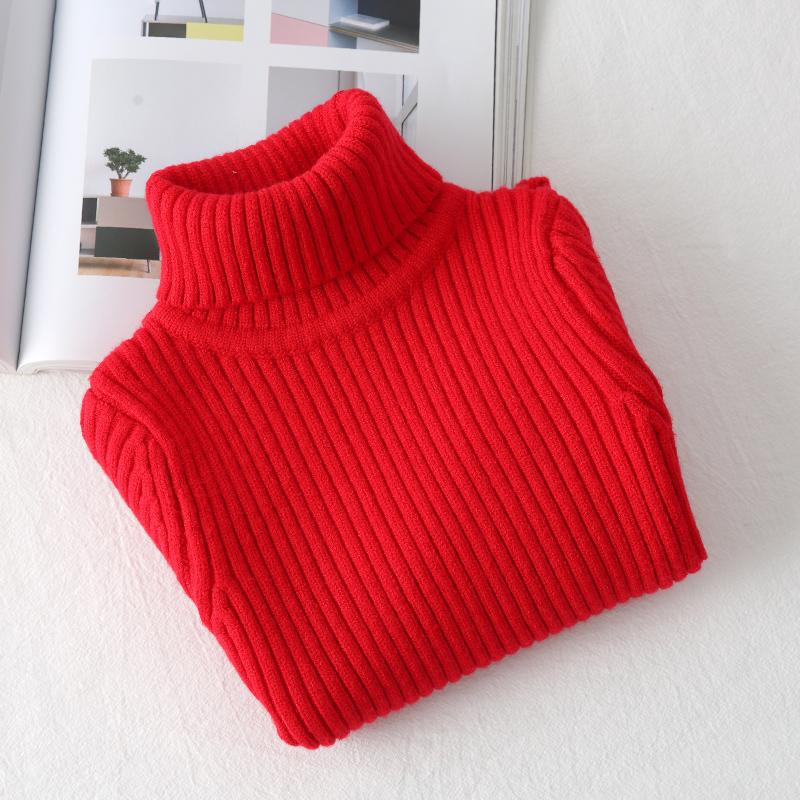 Kid's Fitted Ribbed Sweater Baby Boys Girls Sweater Children Clothes Girl Knitted Pullover