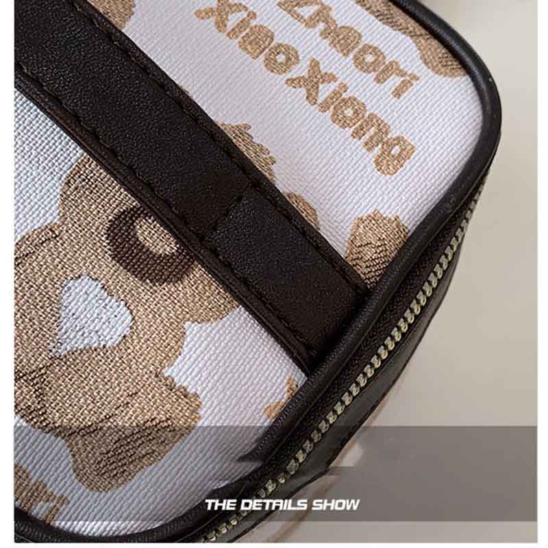 Cosmetic Bag Portable Go Out Carry-on Storage Bag Large Capacity Bear Pattern