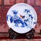 26cm Chinese Traditional Porcelain Plate Traditional Pastel Ornaments Antique Relics Decoration Creative Crafts