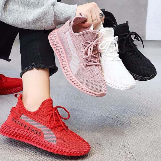 Size 35-41 Women Sneakers Basketball Shoes Lightweight Flying Woven Mesh Breathable Running Shoes