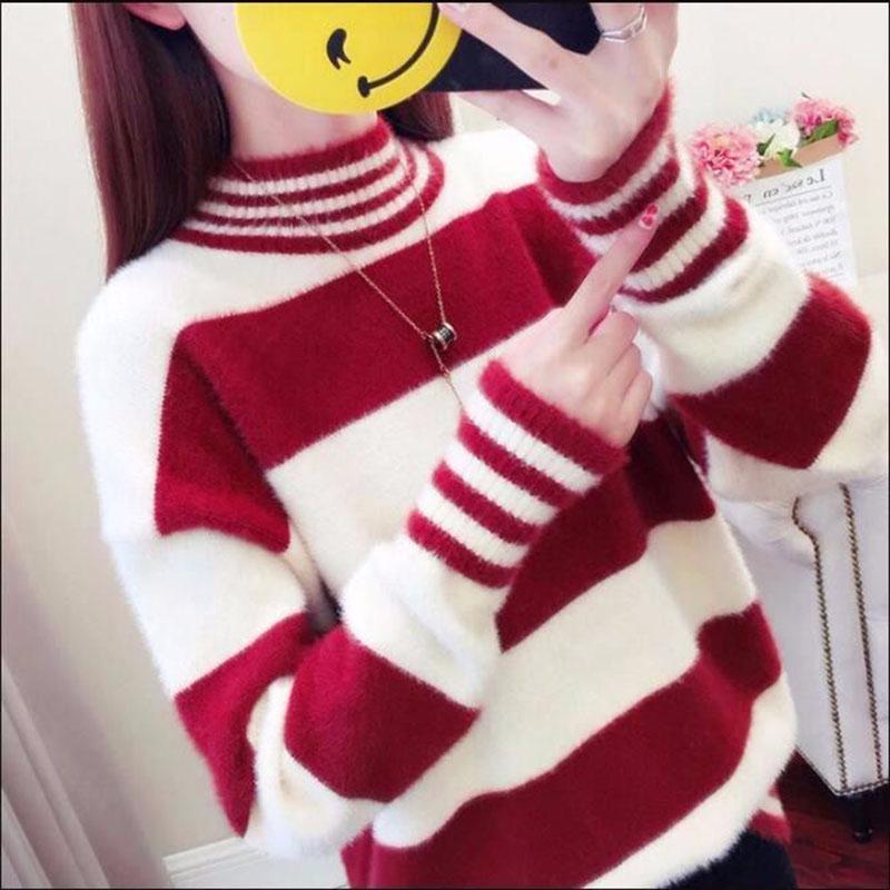 Winter Warm Women Sweater Thick Knitted Jumper Top Female Sweater