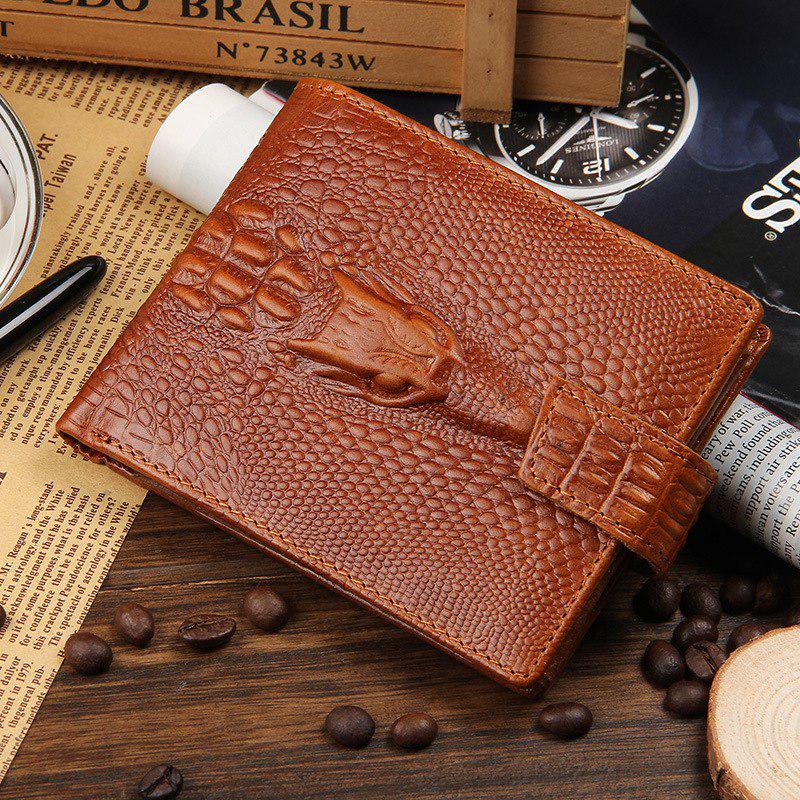 Luxury Brand Genuin Leather Crocodile Wallet With Coin Pocket Short Male Wallet Card Holder High Qua