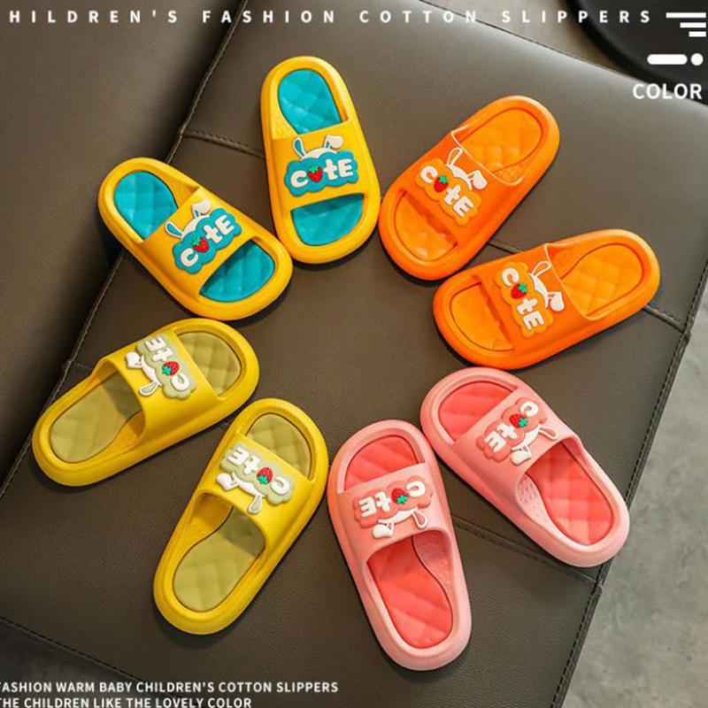 Children's Slippers Summer Girls Princess Shoes Cartoon Slippers Soft Soles Indoor Baby Bathroom Bath Sandals  Slippers