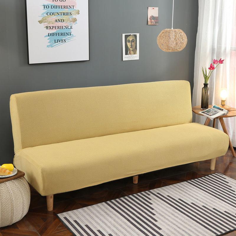 Plush Thickening Folding Sofa Cover All-inclusive Stretch Sofa Cover Multifunctional Armless Folding Sofa Bed Dust Cover