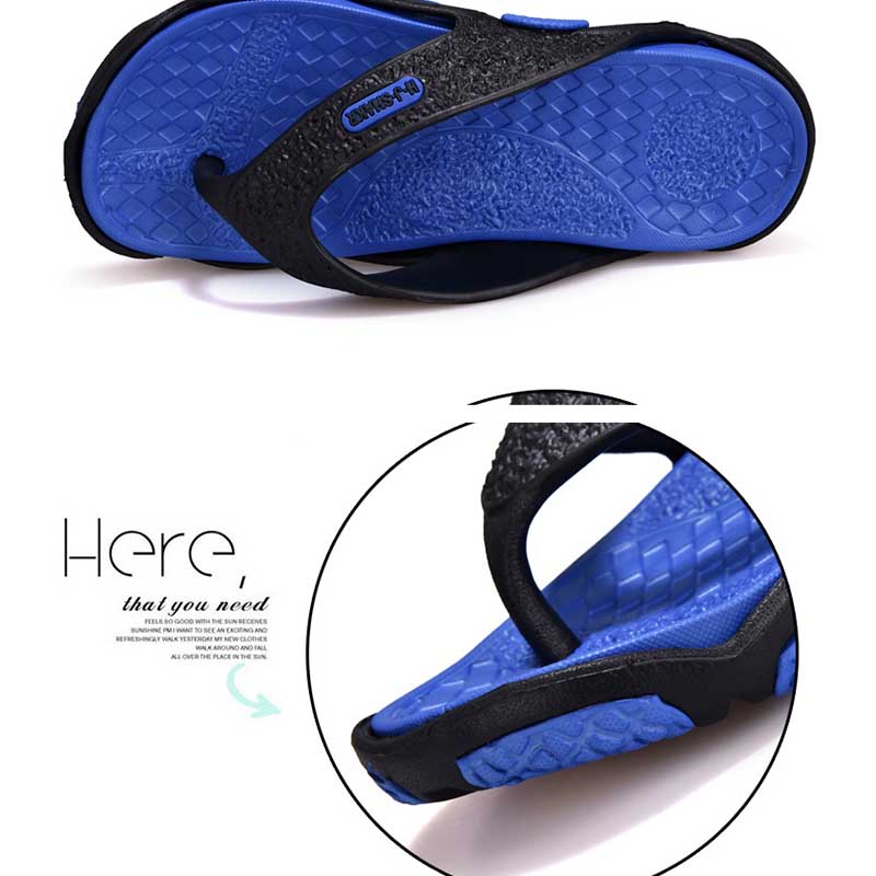 Summer Men's Large Size Slippers Fashion Casual Beach Shoes Outdoor Flip-flops 39-45