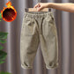 Boys' Pants Autumn Winter Baby's Autumn Boys' Pants Children's Handsome Corduroy Casual Pants Plush Pants