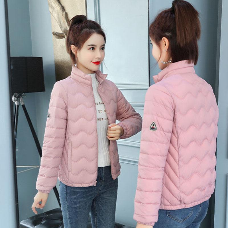 2021 Padded Jacket Women Short Light and Thin Winter Korean Style Slim Small Padded Jacket Plus Size Ladies Padded Jacket