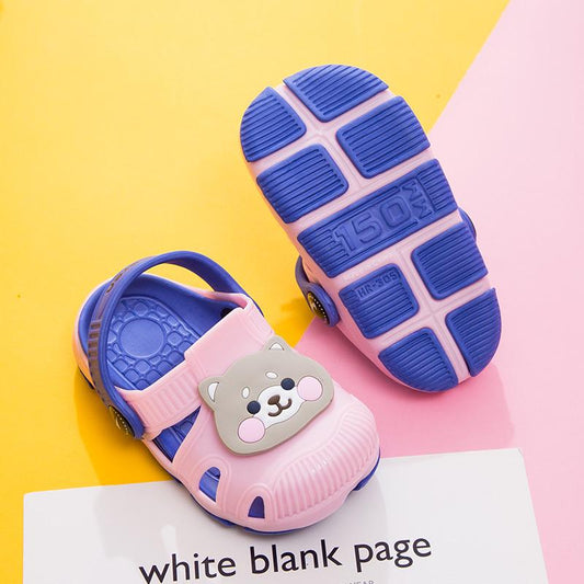 WTEMPO Children's Hole Shoes Summer Cute Cartoon Animal Slippers PVC Baby Non-slip Garden Shoes