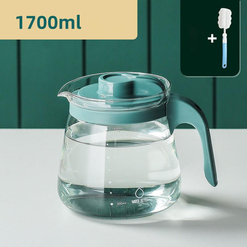 Cold Kettle Glass High Temperature and Thickening Large Capacity Household Water Bottle Set Boiling Water Glass Bubble Kettle