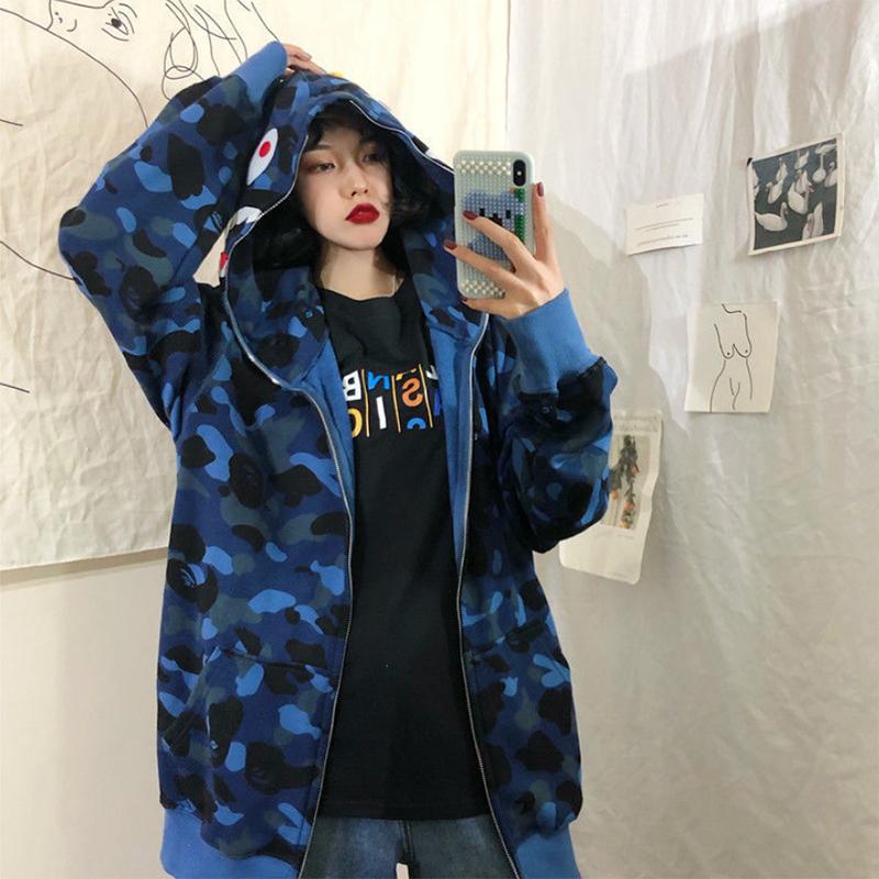 Oversize Sweatshirt Women Zip Up Hoodie Women Harajuku Japanese Streetwear Alt Aesthetic Hip Hop Y2k Couple Tops Kawaii Clothes