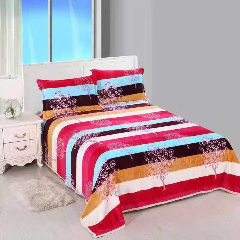 Soft Solid Blankets Flannel Blankets Thick Coral Fleece Sheets Double-sided Plush Sheets Cover Quilt Mattress