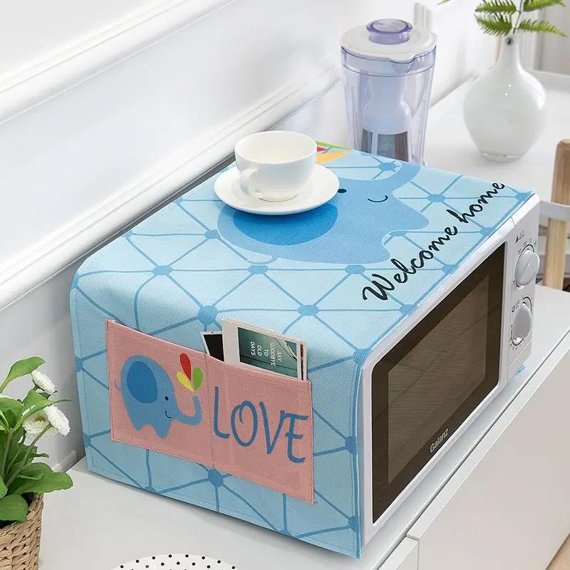 Microwave Oven Cover Dust Cover Oven Cover Cloth Oil-proof Cover Waterproof Household Dust Cover Towel 35*100cm