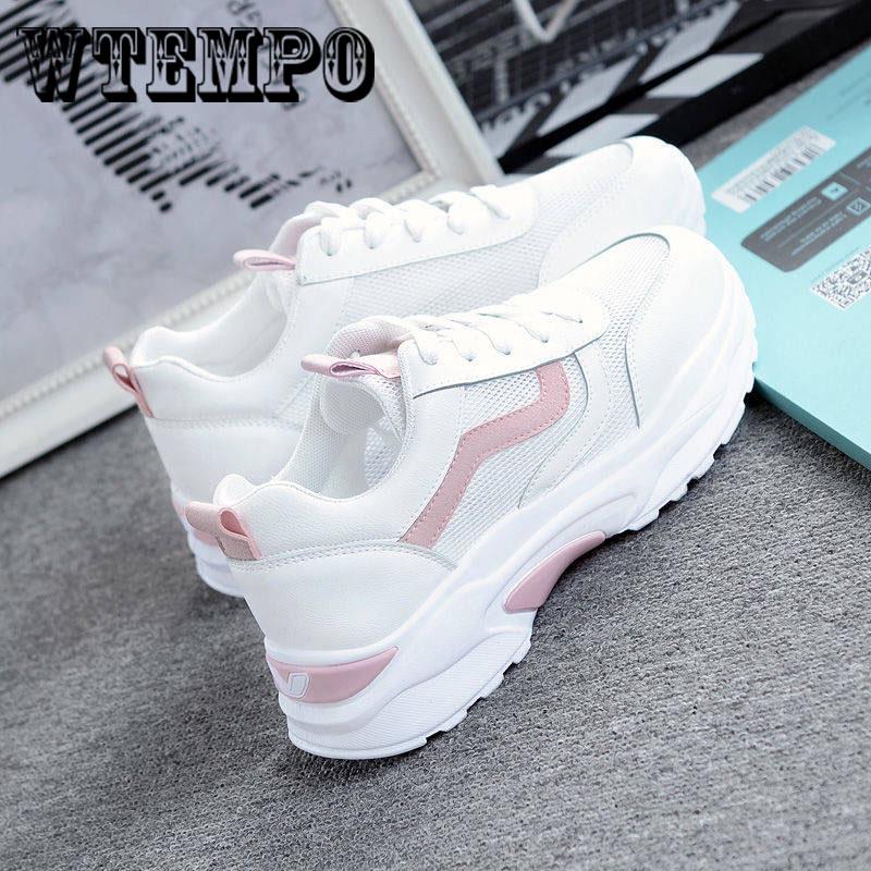 Women Shoes White Shoes Sneakers Women Fashion Shoes Ladies Footwear Breathable Mesh Sneakers