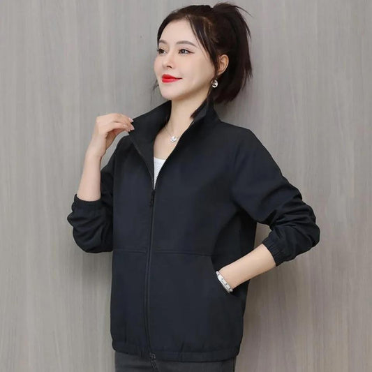 Jacket Female Spring and Autumn Loose Wild Workmanship Jacket Women's Coat