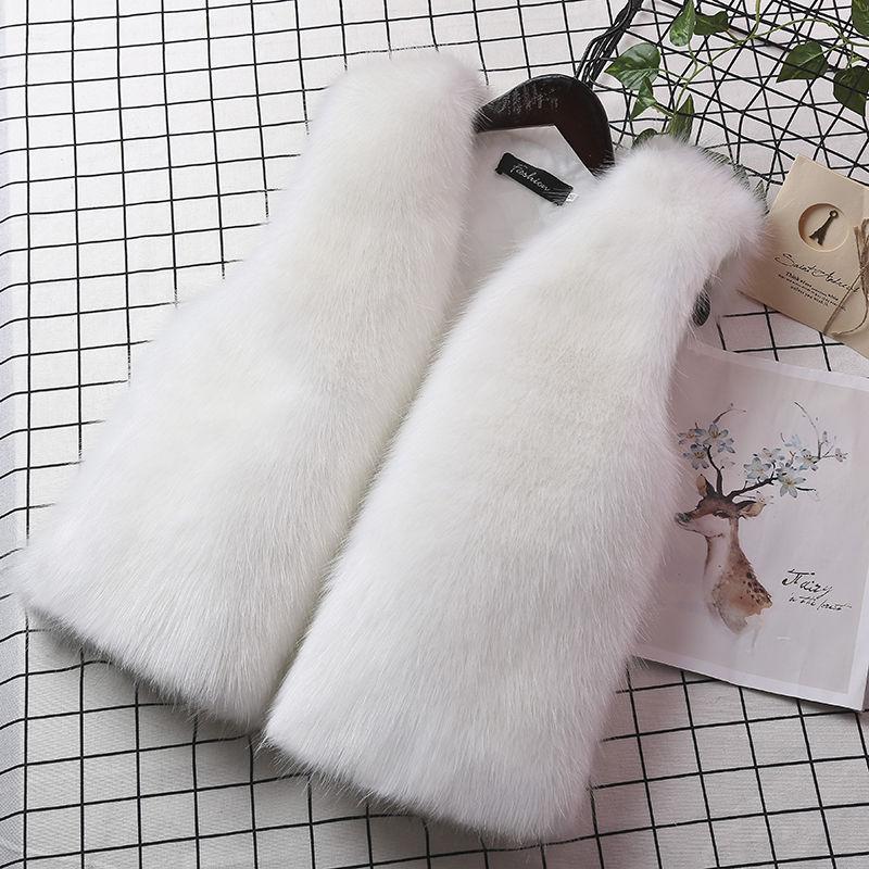 Autumn and Winter Short Fur Vest Imitation Fox Fur Thick Warm Vest Fashion All-match Female Jacket