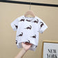 Kids Boys Short Sleeve T-shirts Tops Clothes 2-8Y Baby Boy Print Tees Children Clothing Kid Cotton