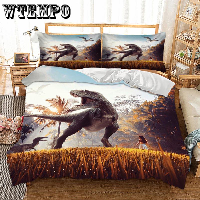 Quilt Set 3pcs Prehistoric Monster  Dragon Bedding Set 3D Duvet Cover Sets Home Textile