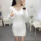 Autumn and Winter Mid-length Sweater Fashion Loose Bottoming Shirt Knitted Slim Dress