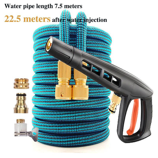 Household High Pressure Car Wash Hose Explosion-proof Hose Water Gun Set Gardening Watering Shower Tap Water Foam Washing