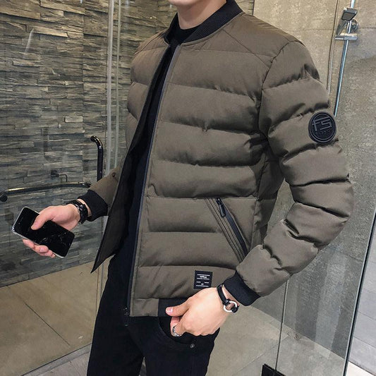 Medium and long section Cotton clothing Large size Down jacket Trend Leisure Men's clothes Winter