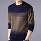 Autumn Casual Men's Sweater O-Neck Striped Slim Fit Knittwear Mens Sweaters Pullovers Men Pull Homme