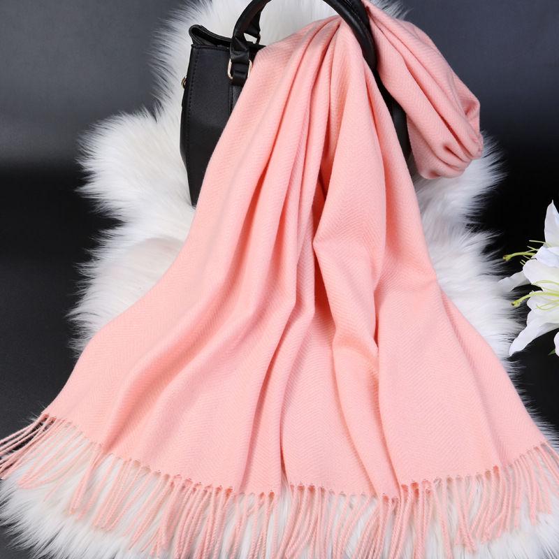 Women Scarf Pur Cashmere Scarves with Tassel Lady Long Scarf High Quality Female Shawl